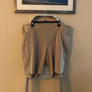 4X (26W-28W) Khaki George Stretch Dress Shorts